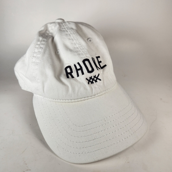 RHONE Cap Strap Back White Trucker Cotton Dad Hat Logo Baseball - Picture 5 of 9